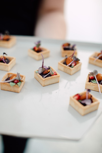 Small canapés on a plate